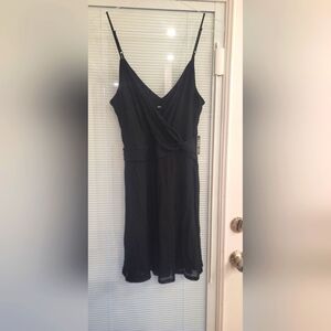 NWT Black Faux Wrap Express Dress Medium